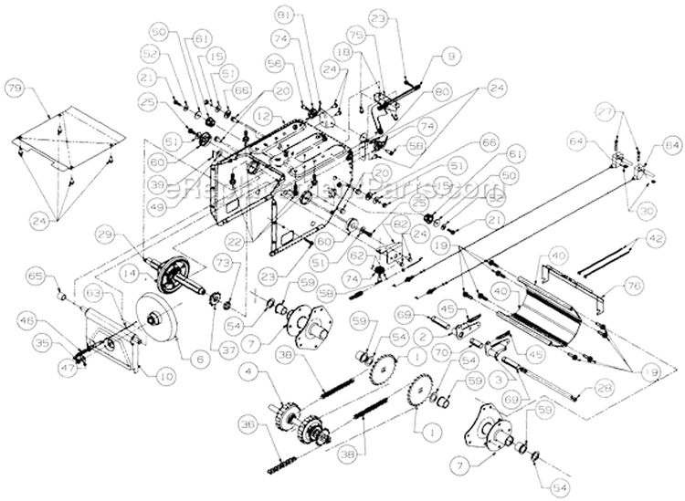 Page E Diagram and Parts List for 316E733E701 1996 Yard Man Snow Blower
